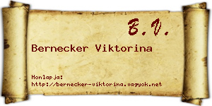 Bernecker Viktorina névjegykártya